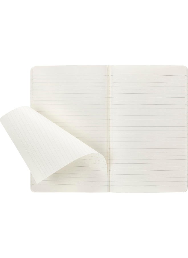 Moleskine - Cahier Journal - Set 3 Notebooks with Ruled Pages - Cardboard Cover with Visible Cotton Stiching - Color Black - Large 13 x 21 cm - 80 Pages