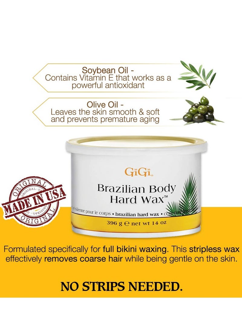 GiGi GiGi Brazilian Body Hard Wax, Smooth and Soft Bikini, Non-Strip, Suitable for Sensitive Skin, 14 oz, 1-pc  - Image 2