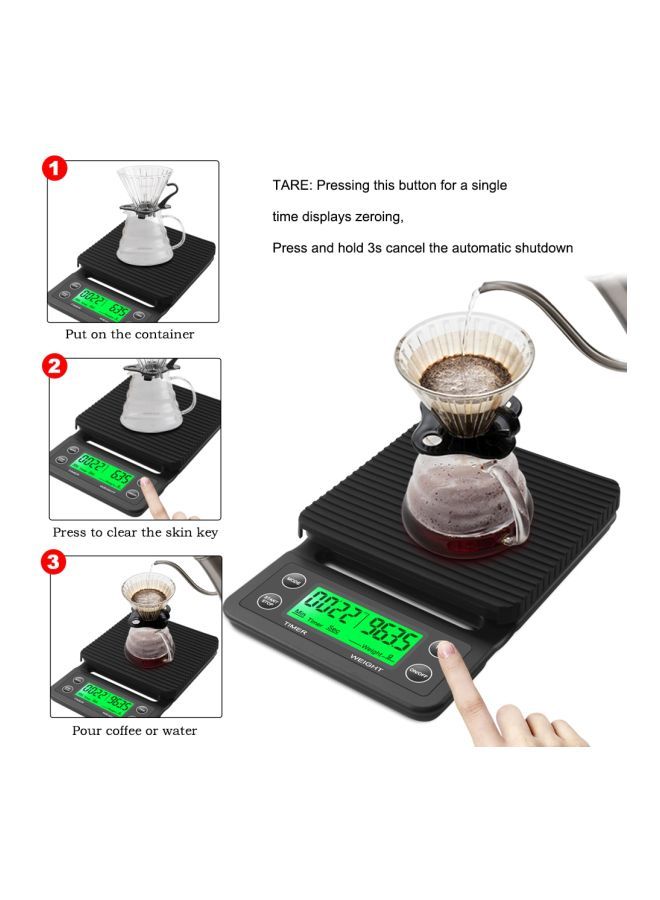 NIBEMINENT High Precision LCD Electronic Scale Black - Image 3
