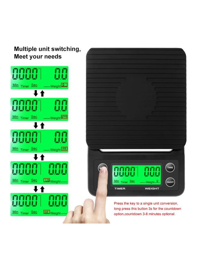 NIBEMINENT High Precision LCD Electronic Scale Black - Image 4