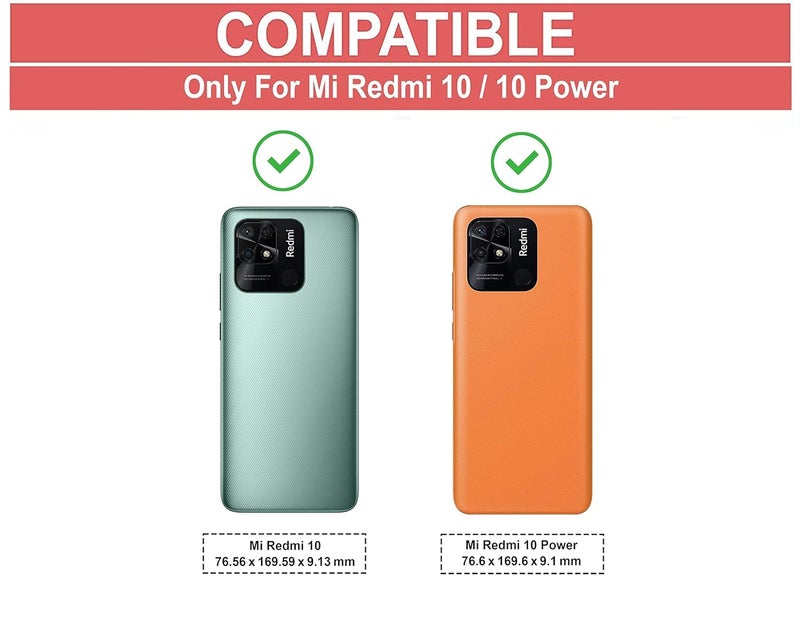 SHINESTAR Redmi 10 / Redmi 10 Power Back Cover Case | Ultra Thin 360 Degree Protection Crystal Clear Tranparent Bumper Back Cover Case for Redmi 10 / Redmi 10 Power - Black - Image 2
