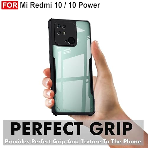 SHINESTAR Redmi 10 / Redmi 10 Power Back Cover Case | Ultra Thin 360 Degree Protection Crystal Clear Tranparent Bumper Back Cover Case for Redmi 10 / Redmi 10 Power - Black - Image 3