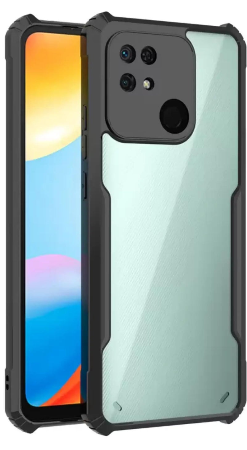 SHINESTAR Redmi 10 / Redmi 10 Power Back Cover Case | Ultra Thin 360 Degree Protection Crystal Clear Tranparent Bumper Back Cover Case for Redmi 10 / Redmi 10 Power - Black - Image 1