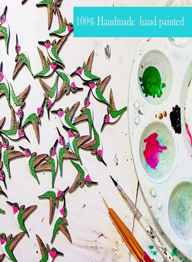 Genérico Ruby throat Flying Hummingbird handmade stud bird earrings for women stainless steel post - Image 3