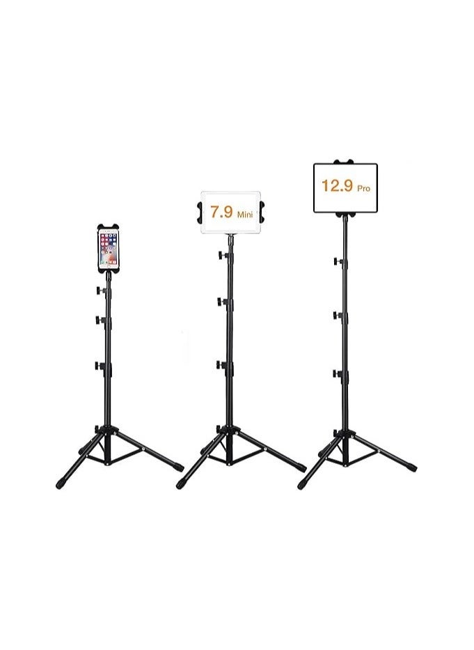 ELTRAZONE iPad Tripod Stand – Height Adjustable Foldable Floor Cradle Mount for Apple iPad, iPad Mini & All 7-10 Inch Tablets – Universal Tablet Tripod Holder with 360° Rotation, Anti-Slip Grip, and Carrying Case – Ideal for Home, Office, Video, and Presentation Use - Image 4