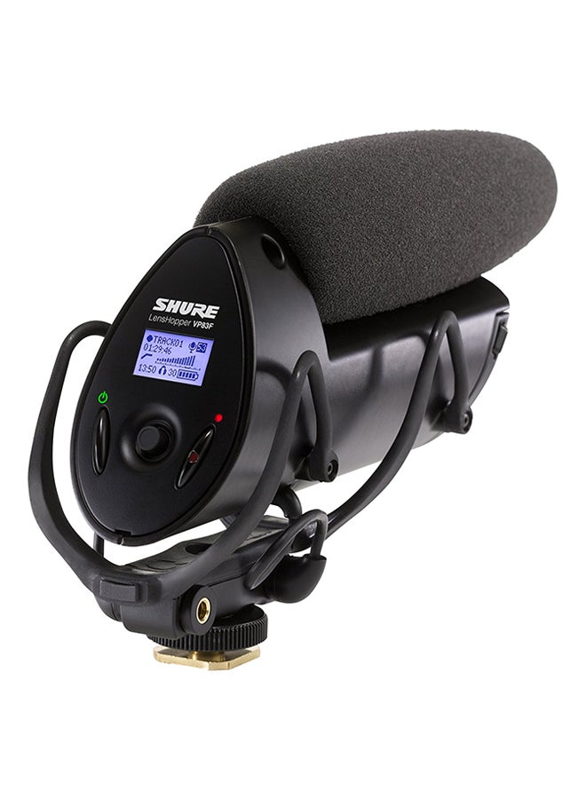 Shure VP83F, Camera-Mount Condenser Microphone with Integrated Flash Recording, Premium Vlogging Mic Holder for DSLR & HD Camcorder VP83F Black - Image 1