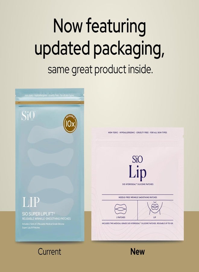 سيو لصقات سيليكون طبية من SiO Beauty Super LipLift - لصقات لتنعيم التجاعيد والخطوط الدقيقة - قابلة لإعادة الاستخدام حتى 10 مرات - لصقات تجميل صديقة للبيئة وخالية من القسوة على الحيوانات للشفاه والابتسامة - مجموعة واحدة (لصقتان) - Image 2