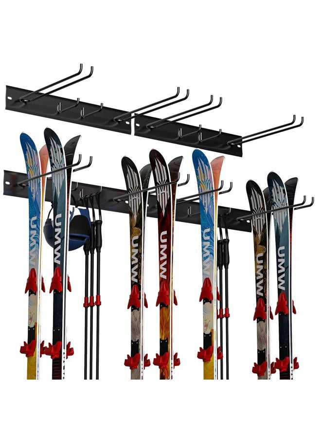 Ultrawall Wall Mount Ski Rack, Garage Ski Storage Rack, Ski Hangers For 8 Pairs of Skis - Image 1