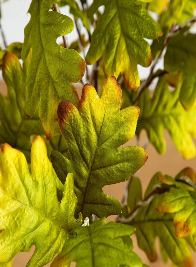 Nearly Natural 4ft Pre-Lit Green Autumn Oak Artificial Fall Tree with 150 Warm White LED Lights - Image 3