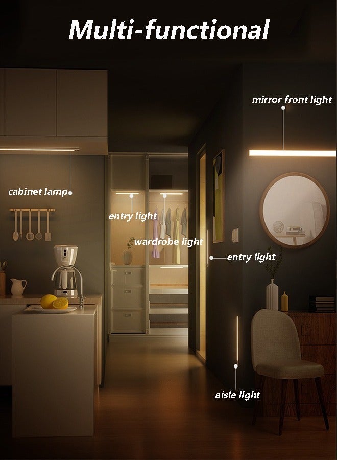 HOMESTAR LED Under Cabinet Lighting Closet Light Motion Sensor Indoor USB Rechargeable Dimmable Wireless Stick Night Strip for Kitchen, Wardrobe, Garage, Staircase, Bedroom. - Image 2