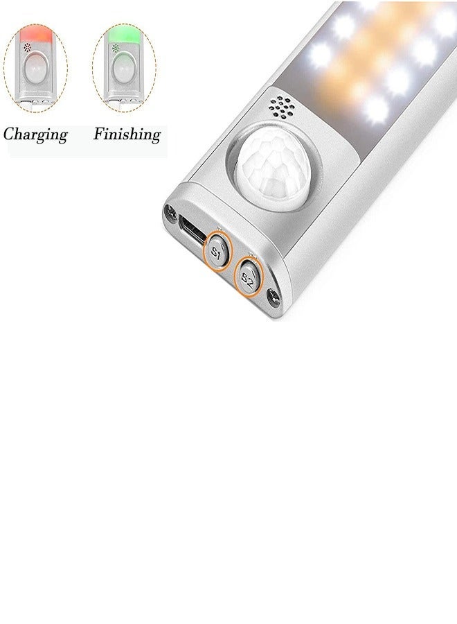HOMESTAR LED Under Cabinet Lighting Closet Light Motion Sensor Indoor USB Rechargeable Dimmable Wireless Stick Night Strip for Kitchen, Wardrobe, Garage, Staircase, Bedroom. - Image 3