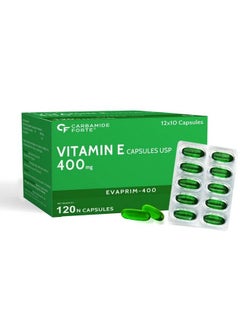 Cf Vitamin E 400Mg Capsules For Face And Hair 100% Natural Vitamin E Paraben Free 120 Capsules