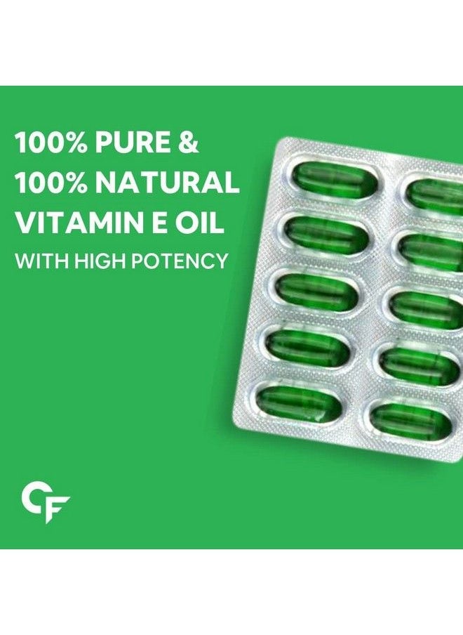 CARBAMIDE FORTE - Cf Vitamin E 400Mg Capsules For Face And Hair 100% Natural Vitamin E Paraben Free 120 Capsules - Image 1