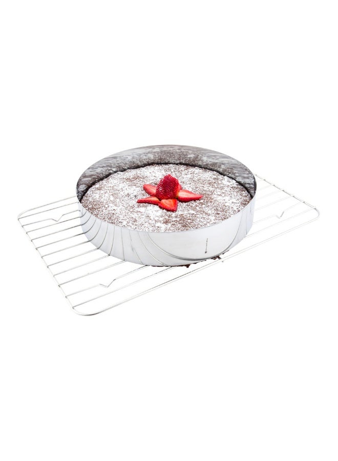 Restaurantware 12 x 2.4 Inch Baking Ring, 1 Round Cake Ring - Oven-Ready, Freezable, Stainless Steel Ring Mold, Dishwashable, For Cooking Or Baking  - Image 2