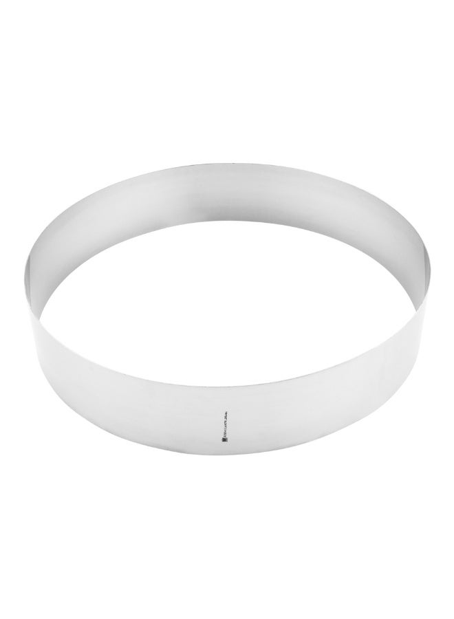 Restaurantware 12 x 2.4 Inch Baking Ring, 1 Round Cake Ring - Oven-Ready, Freezable, Stainless Steel Ring Mold, Dishwashable, For Cooking Or Baking  - Image 1