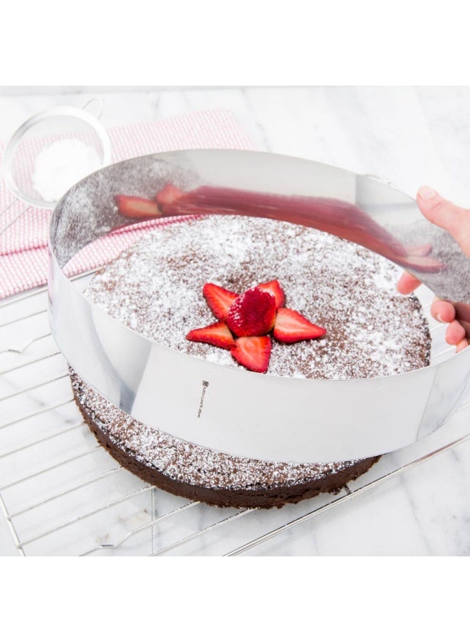 Restaurantware 12 x 2.4 Inch Baking Ring, 1 Round Cake Ring - Oven-Ready, Freezable, Stainless Steel Ring Mold, Dishwashable, For Cooking Or Baking  - Image 3