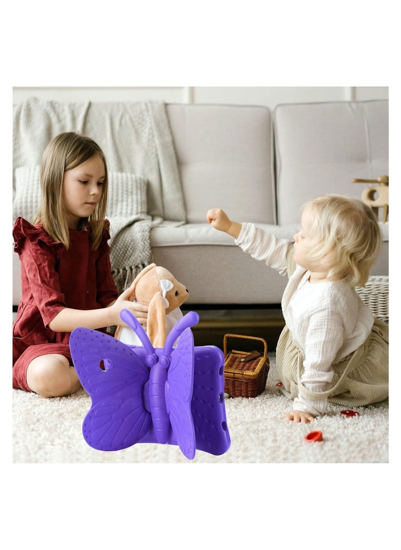 IAF Case, Light Weight Shockproof EVA Foam Protective Tablet Stand Cover Holder for Apple iPad Air/ Air 2 iPad 9.7 2017/ 2018 - Cute Butterfly, Purple - Image 1