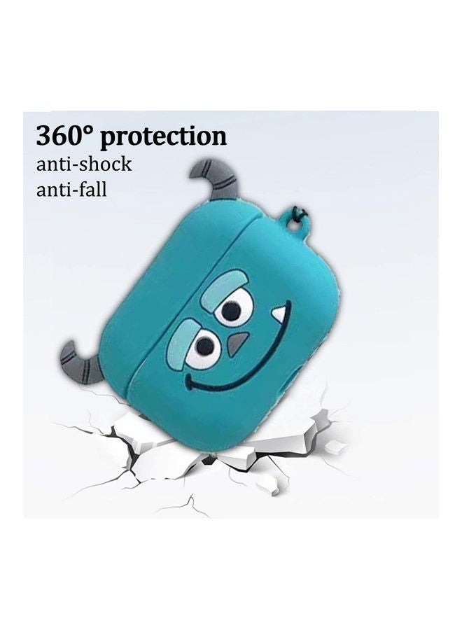 يونك غطاء حامي متوافق مع أجهزة Apple AirPods الجديدة من الجيل الثالث الأزرق - Image 2