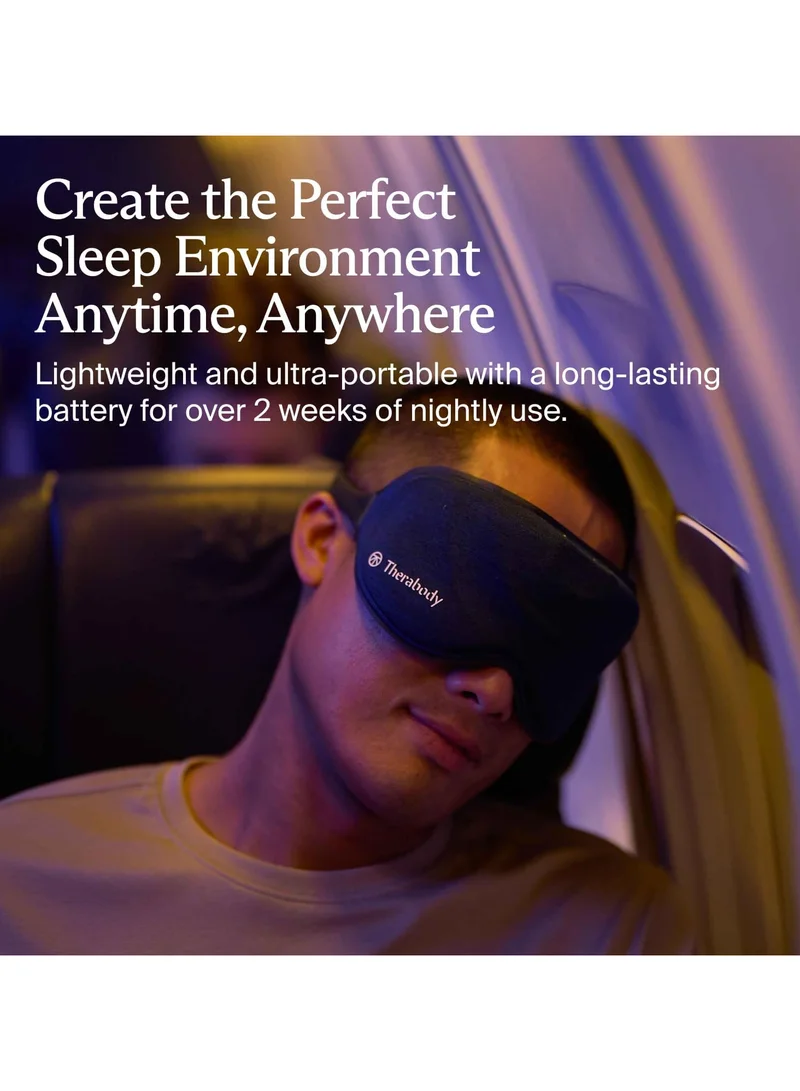 Therabody  Therabody Sleep Mask Ultra-Comfortable, 100% Blackout Sleep Eye Mask with Gentle Eye Massager Vibration for Stress Relief, Headache Relief & Self Care - Facial Massager Sleeping Mask for Women & Men  | Best Price UAE