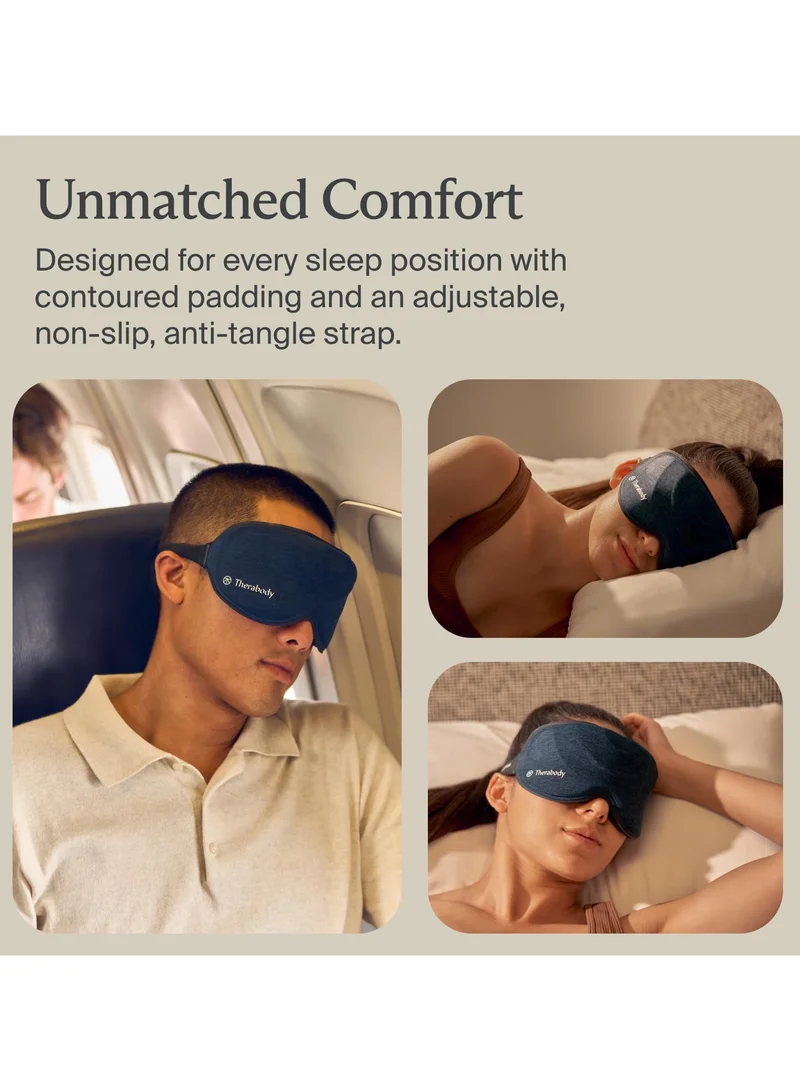 Therabody  Therabody Sleep Mask Ultra-Comfortable, 100% Blackout Sleep Eye Mask with Gentle Eye Massager Vibration for Stress Relief, Headache Relief & Self Care - Facial Massager Sleeping Mask for Women & Men  | Best Price UAE