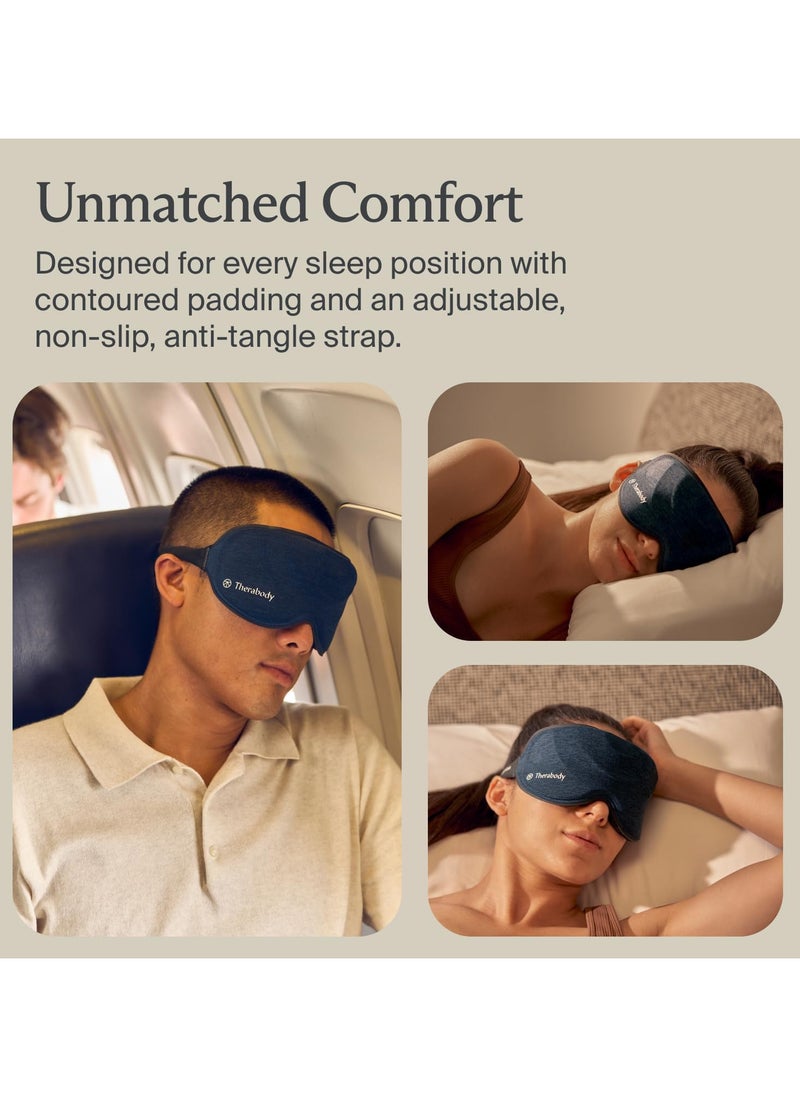Therabody - Therabody Sleep Mask Ultra-Comfortable, 100% Blackout Sleep Eye Mask with Gentle Eye Massager Vibration for Stress Relief, Headache Relief & Self Care - Facial Massager Sleeping Mask for Women & Men - Image 1