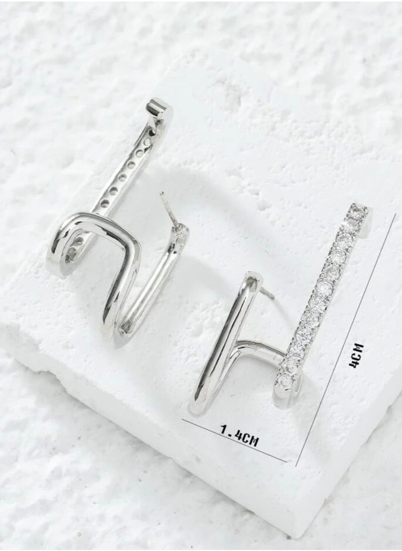 Jewelry 4You - Elegant Earrings For Women Inlaid With Zirconia - Image 1