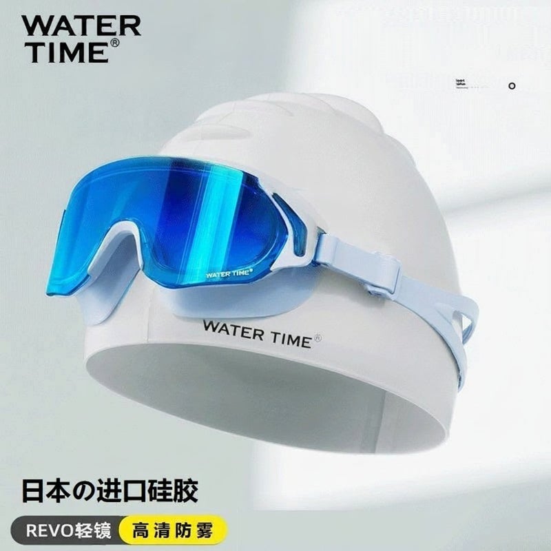 WaterTime Large Frame Swimming Goggles - HD Clear, Anti-Fog, UV Protection, Prescription Ready - Image 2