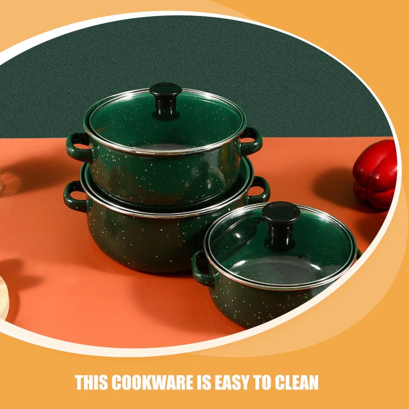 Compact Enamel Stew Pot, Ideal for Small Spaces with Even and Rapid Heating Features - Image 4