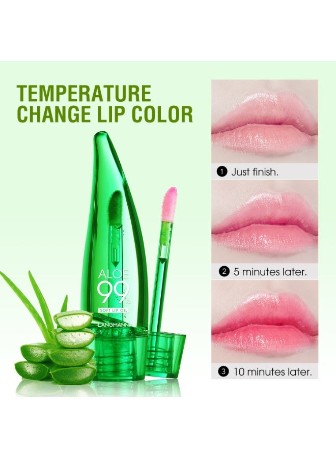 LANGMANNI Aloe Vera Color Changing Lipstick, Temperature Activated Lip Balm, Moisturizing Lip Care Stick, Waterproof & Anti-Drying, Long Lasting Tinted Lipstick for Women - Image 2
