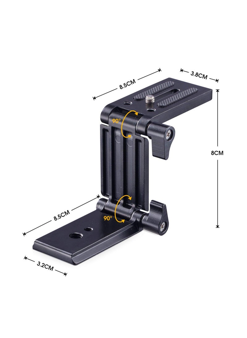 SYOSI - Universal Flex Tilt Head Z Mount Bracket, Tripod Head Quick Release Plate Mounting for Monopod Slider Rail Cage Rig Stabilizer Gimbal for DSLR Camera for Canon, for Nikon, for Sony, for Panasonic - Image 1
