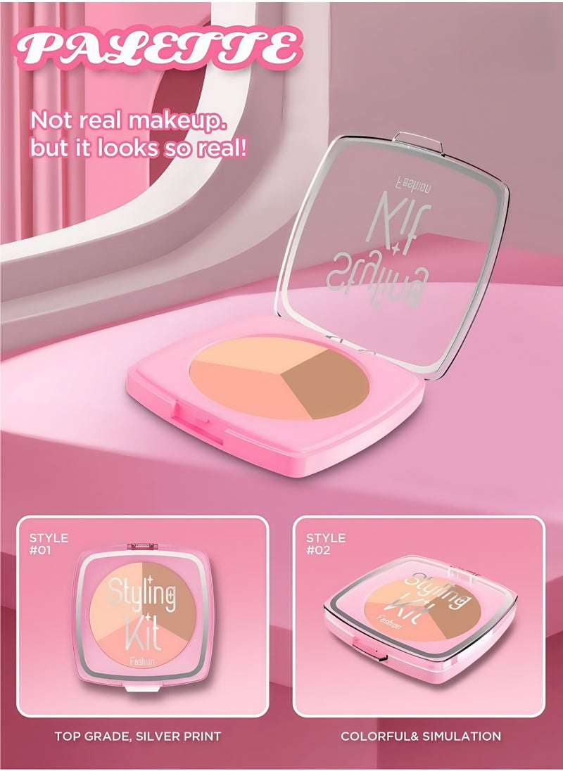 Lullaxx Lullaxx kids makeup kit for girl with Mirror,Laptop Design,Toddler/Kids Makeup Set,Non-toxic Washable,Birthday Gifts for 3 4 5 6 7 8 9 10Years Old Girls,11pcs,pink(Not Real Makeup)  - Image 4