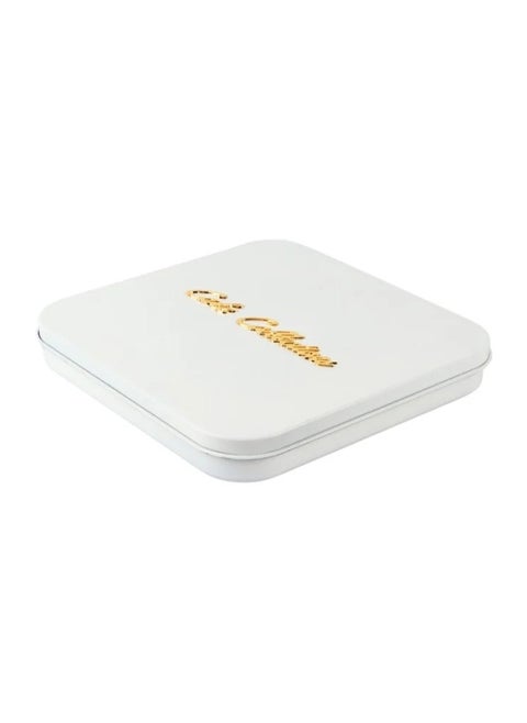 A square tray for basbousa bread with a slicer - white color