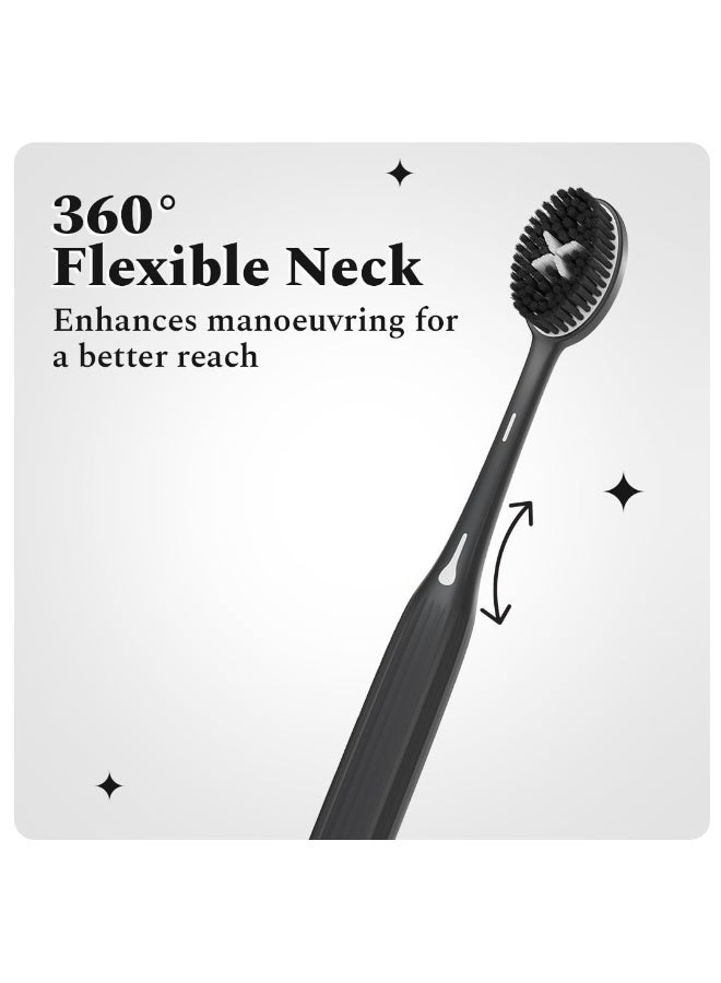 Perfora Flexi Toothbrush For Kids & Adults | With Charcoal Infused Bristles | Ulta Soft Bristles For Plaque Removal | Tooth Brush Set (Pack Of 2) - Image 4