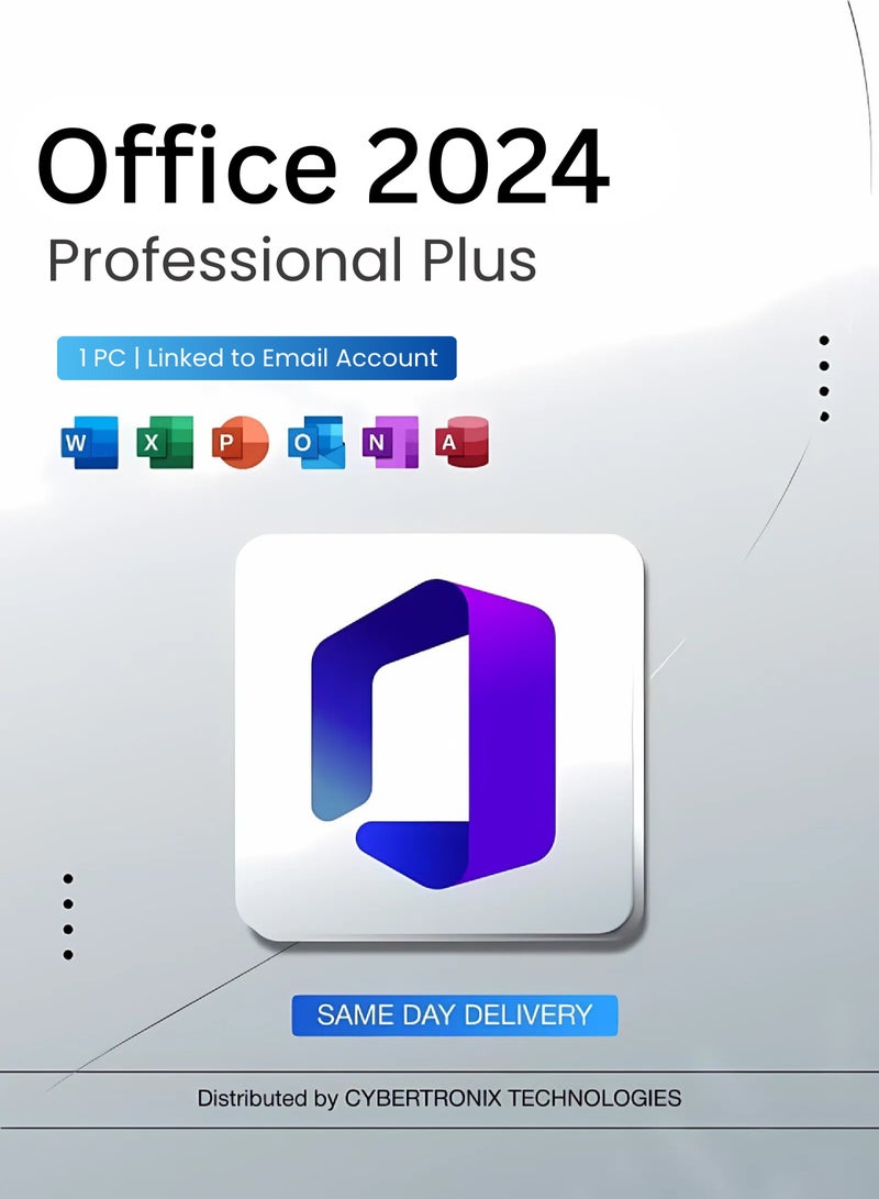 Office Microsoft Office 2024 Professional Plus 1PC | Linked to Email Account | Digital License | SAME DAY DELIVERY