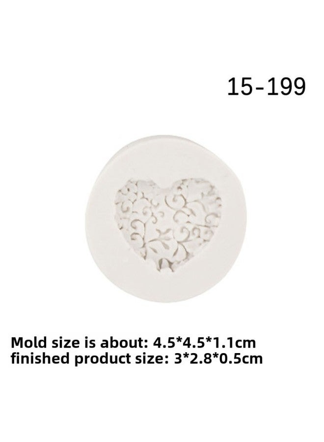 Large And Small Chrysanthemum Lotus Love Rose Flower Silicone Mold Epoxy Decoration DIY Clay Cake Accessories-Specifications:4#15-199 Gray - Image 1