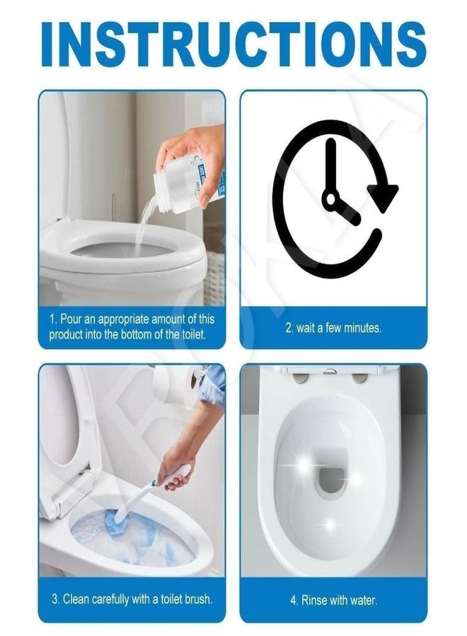 VROKLA Toilet Cleaner Powder Toilet Active Oxygen Agent Cleaner Toilet Oxygen Cleaner Powder Foam Cleaner Pipe Dredging Agent Oxygen Toilet Bubbles Powder Powerful Toilet Bowl Active Oxygen 250 gm - Image 3