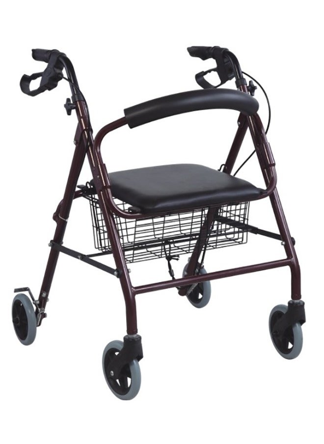 3W Healthcare - Rollator Black Walker - Fully Integrated Mobility Support with Foldable Design and Four Wheels - Image 1