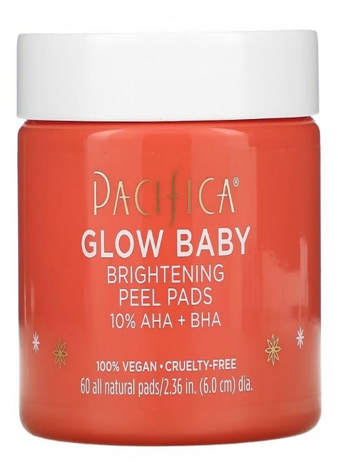 Pacifica Glow Baby Brightening Peel Pads 60 All Natural Pads  - Image 1