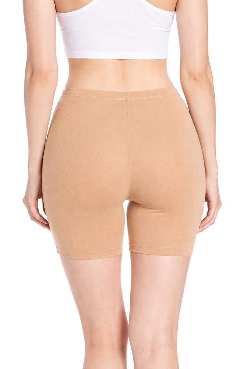 ICEDIVE Women's High Coverage Super Combed Cotton Elastane Stretch Mid Waist Shorties Pack of 2 - Image 2