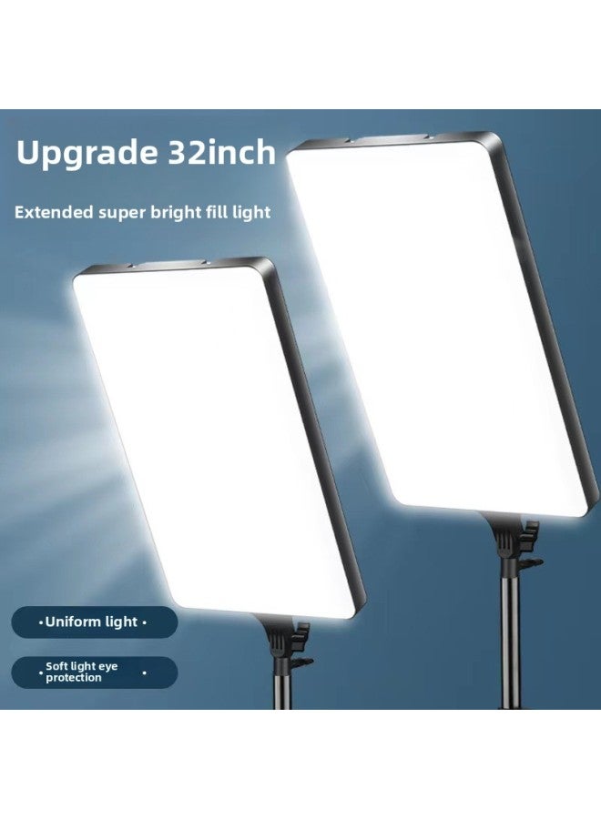 【Direct Supply】 11-32 Inch Supplementary Light Large Screen Flat Panel Photography Live Lighting Photographic Video Live-Specification:Rl- 32inch Plus Grille Eye Protection Lamp + 2.1m Carbon Steel - Image 2