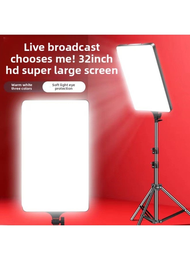 【Direct Supply】 11-32 Inch Supplementary Light Large Screen Flat Panel Photography Live Lighting Photographic Video Live-Specification:Rl- 32inch Plus Grille Eye Protection Lamp + 2.1m Carbon Steel - Image 4