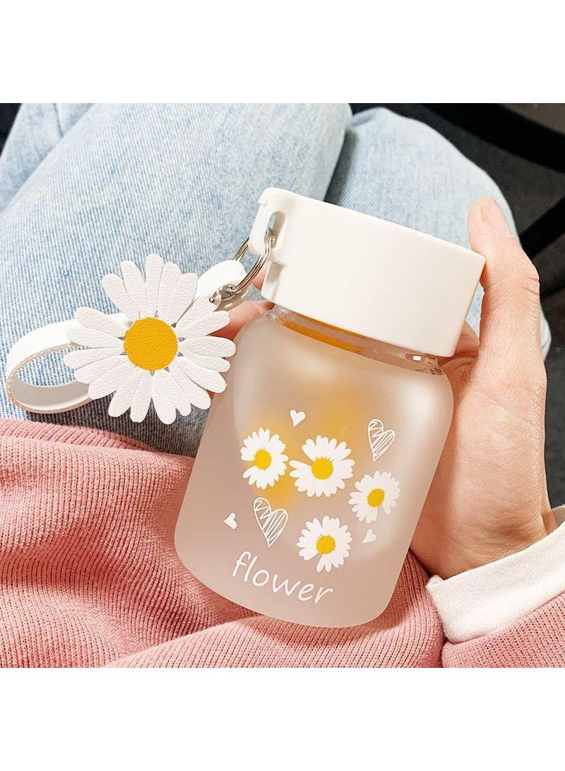 Little Daisy Glass Cup Portable Cup Water Bottle - Image 1