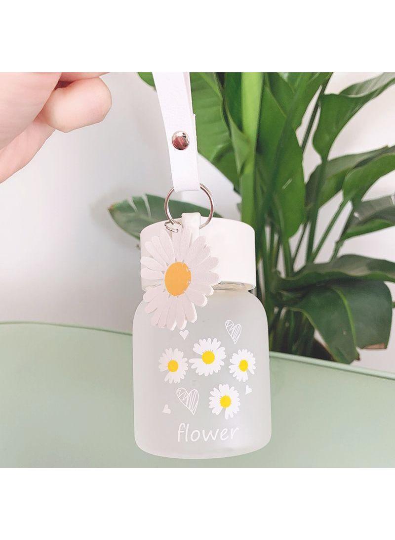 Little Daisy Glass Cup Portable Cup Water Bottle - Image 3