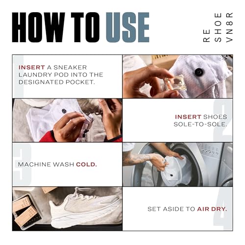 Reshoevn8r Sneaker Laundry Bag for Washing Machine - Mesh Washing Dual Lace Locking System - Shoe Cleaning Bag Compatible with All Sneakers Including Nike, Jordan, Adidas & Yeezy - Image 2