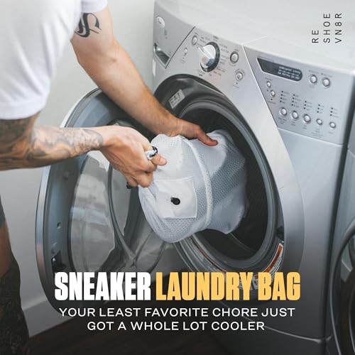 Reshoevn8r Sneaker Laundry Bag for Washing Machine - Mesh Washing Dual Lace Locking System - Shoe Cleaning Bag Compatible with All Sneakers Including Nike, Jordan, Adidas & Yeezy - Image 4