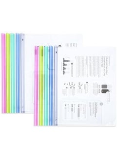 Arabest Pack of 10 Clear Report Covers with Sliding Bars for A4 and Letter Size Papers, Holds up to 60 Sheets, Ideal for School or Office Presentations.  - Image 3