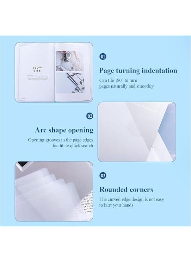 Arabest - Pack of 10 Clear Report Covers with Sliding Bars for A4 and Letter Size Papers, Holds up to 60 Sheets, Ideal for School or Office Presentations. - Image 1