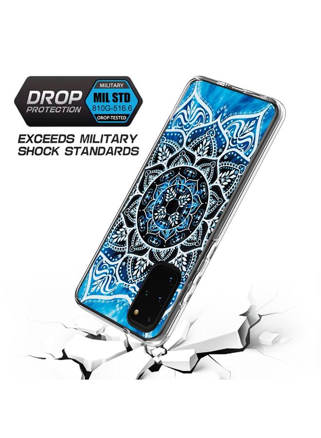 Zaboon Case For Galaxy S20+ 2 In 1 PC + TPU Card Pattern Transparent Protective Case - Image 5