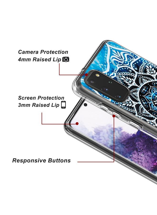 Zaboon Case For Galaxy S20+ 2 In 1 PC + TPU Card Pattern Transparent Protective Case - Image 3