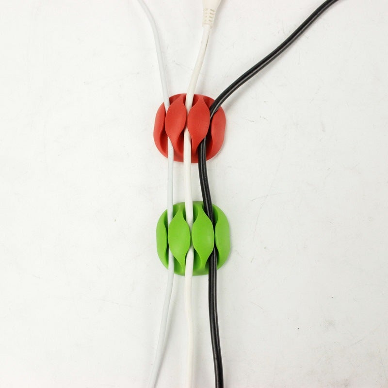 Silicone Cable Organizer With Adhesive Backing, Five-Hole Cable Winder, One-Hole, Two-Hole, Three-Hole Cable Clip With Adhesive Design - Image 4